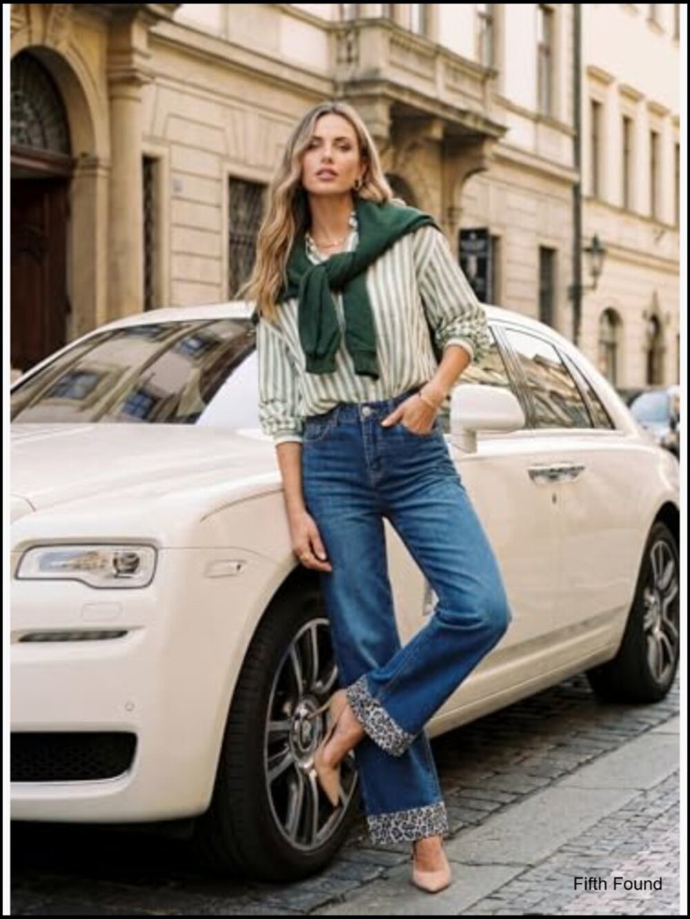 Wide Leg High Waisted Denim Pants with Pockets - Picture 2 of 6